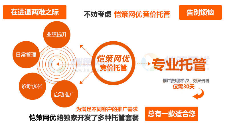 愷策網(wǎng)優(yōu)專業(yè)競價賬戶托管解決中小型企業(yè)競價推廣效果不佳問題